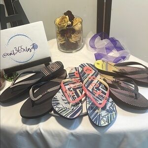 Roxy Flip Flop Thong Sandals All 3 Pairs for 1 price